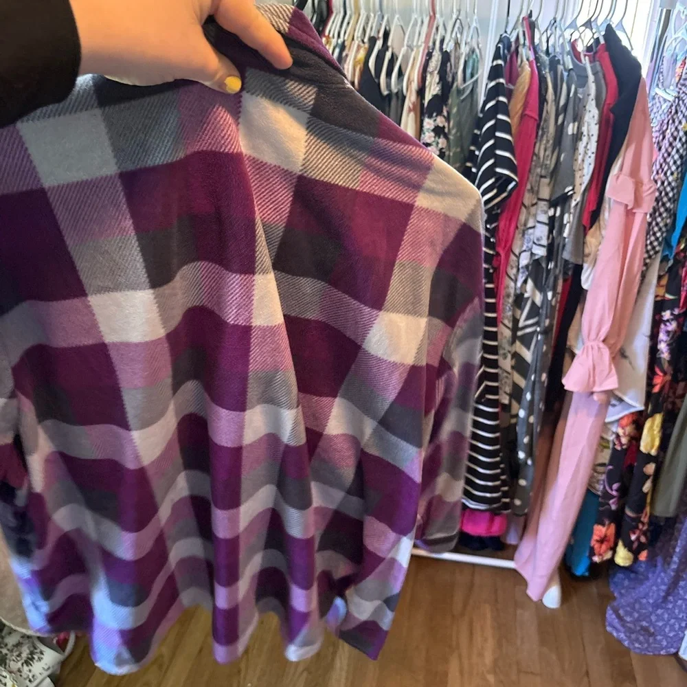 Lee Purple Plaid Teddy Jacket - Picture 4 of 4